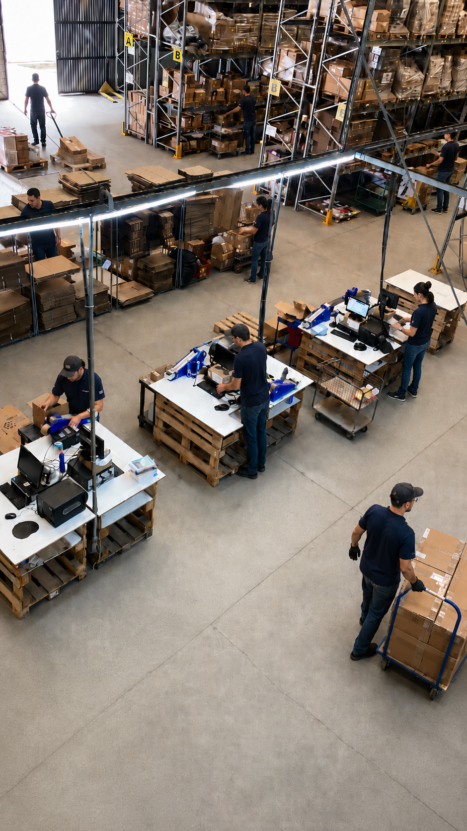 Equipe AGEPRESS realizando conferência e separação de pedidos